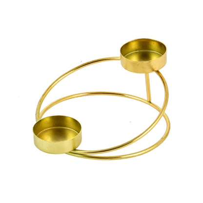 PKR Kart Metal Tea Light Candle Holder Stand For Home Decor (Gold)