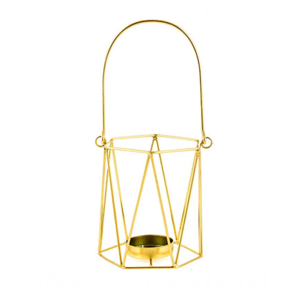 PKR Kart Metal Tea Light Candle Holder (Gold)