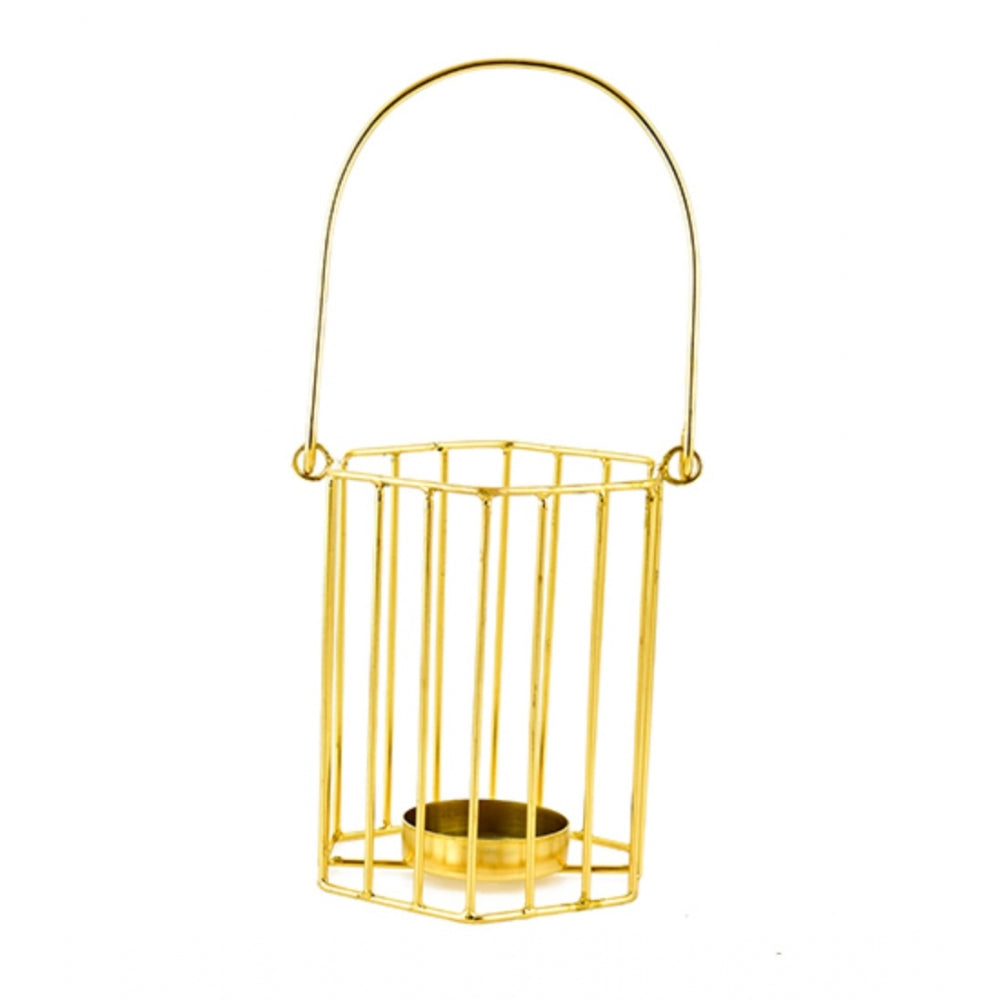 PKR Kart Metal Tea Light Candle Holder (Gold)