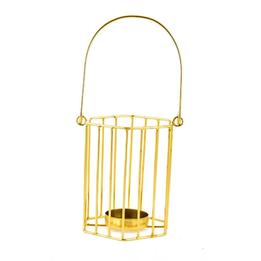 PKR Kart Metal Tea Light Candle Holder (Gold)
