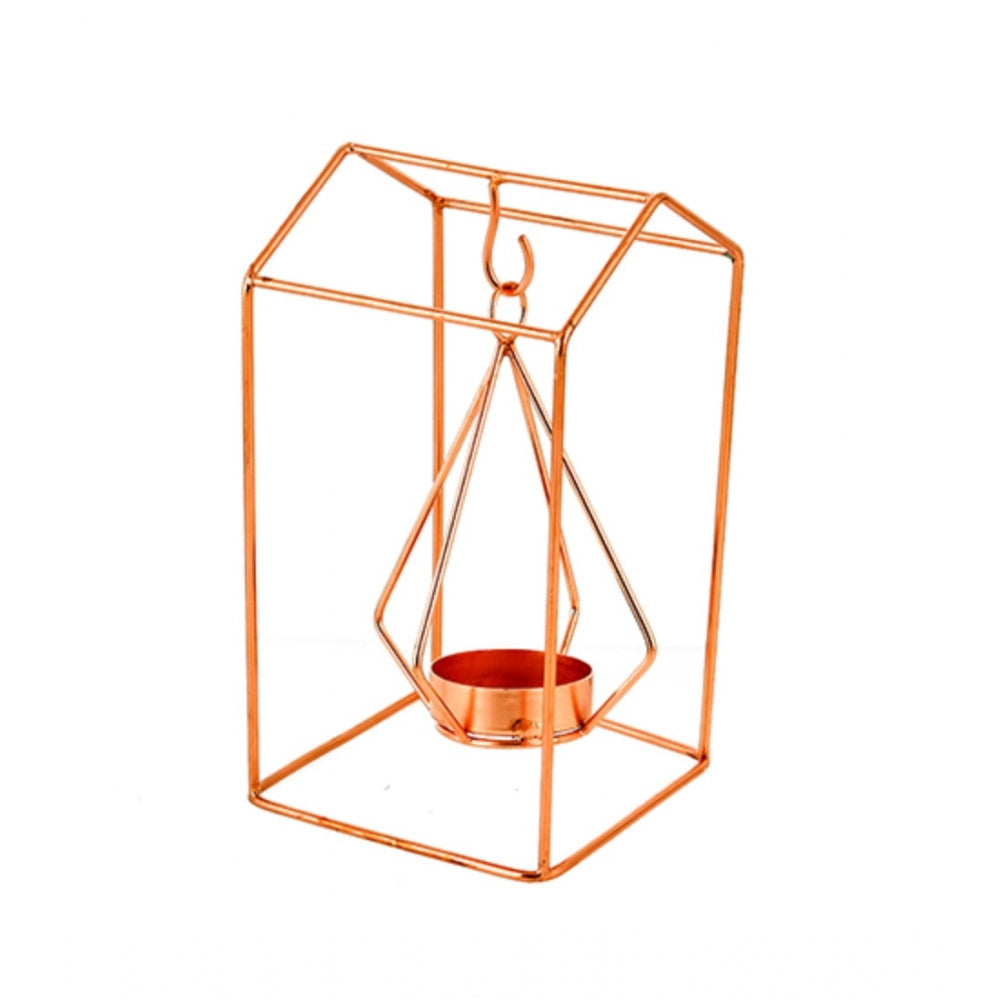 PKR Kart Metal Tea Light Candle Holder Stand (Rose Gold)