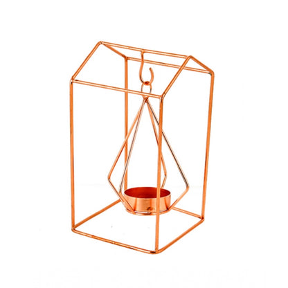 PKR Kart Metal Tea Light Candle Holder Stand (Rose Gold)