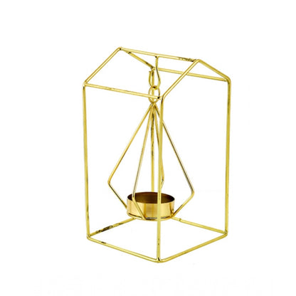 PKR Kart Metal Tea Light Candle Holder Stand (Gold)