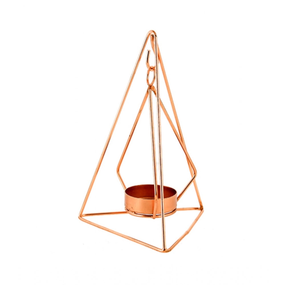 PKR Kart Metal Tea Light Candle Holder (Rose Gold)