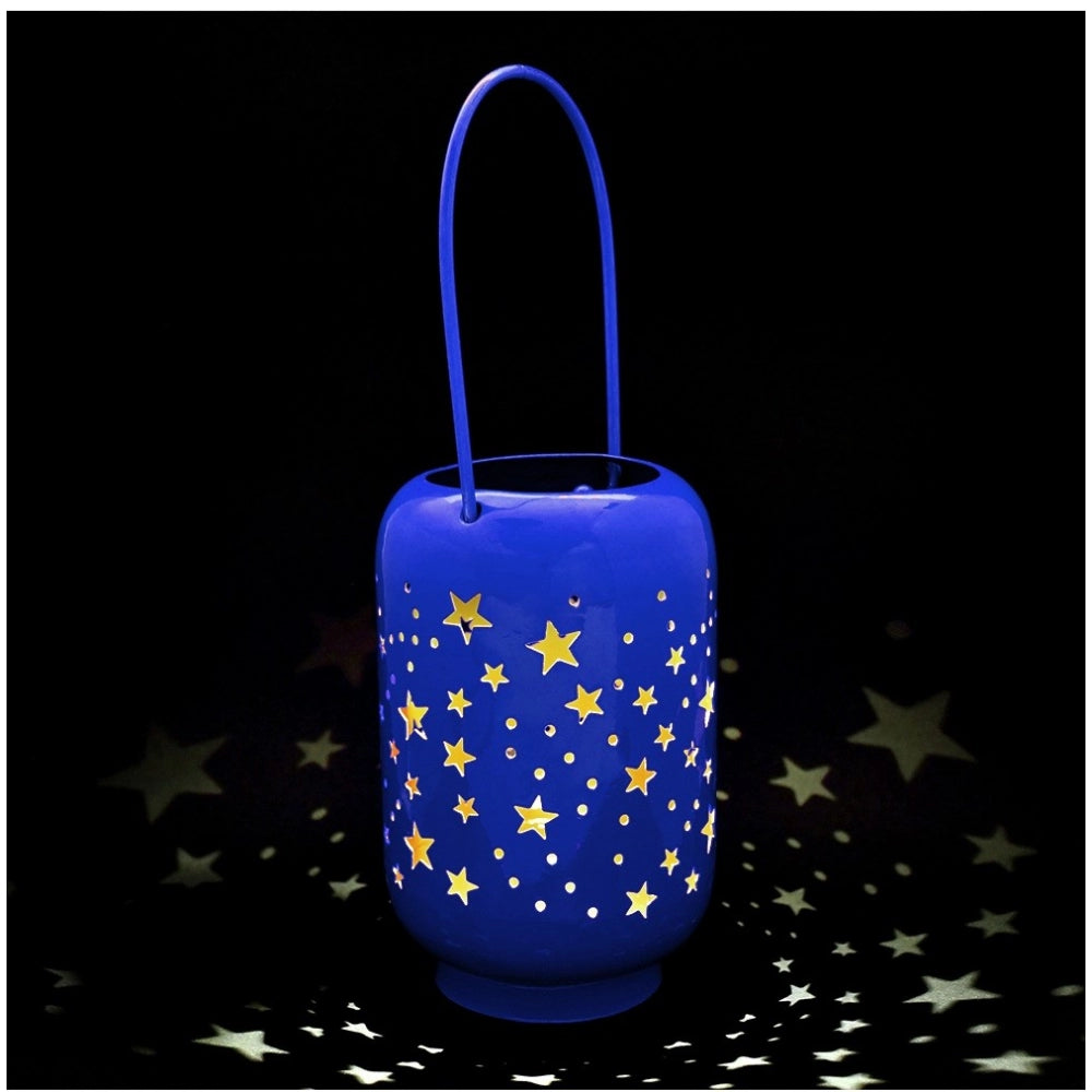 PKR Kart Blissful Decor Cylinderical Stars Pattern Home Decoration (Blue)