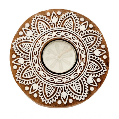 PKR Kart Decorative Tea Light Holder Wooden (Assorted)