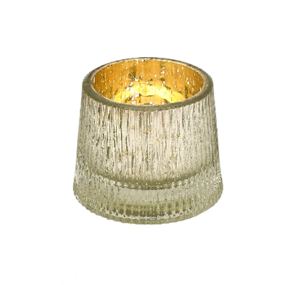 PKR Kart Glasseam Votive Tea Light Holder (Silver)