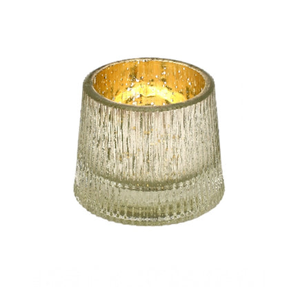 PKR Kart Glasseam Votive Tea Light Holder (Silver)