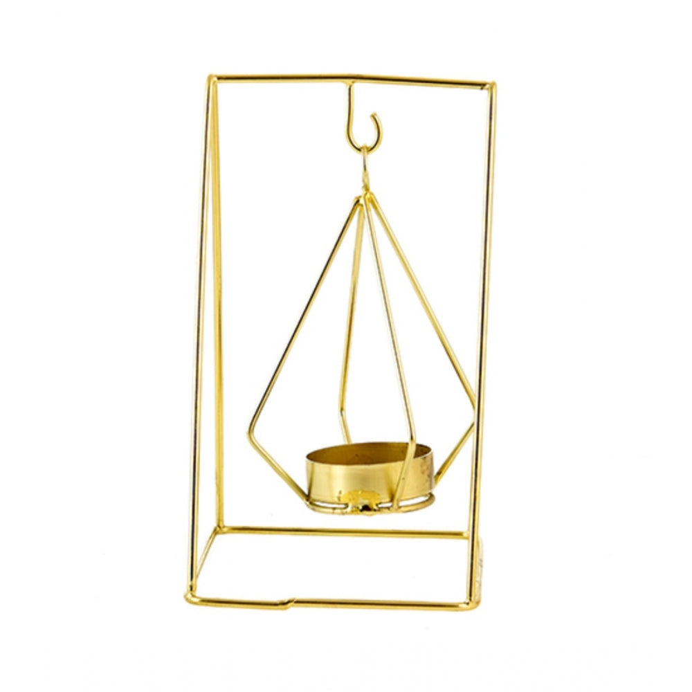 PKR Kart Metal Tea Light Candle Holder Stand (Gold)