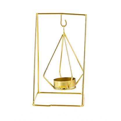 PKR Kart Metal Tea Light Candle Holder Stand (Gold)