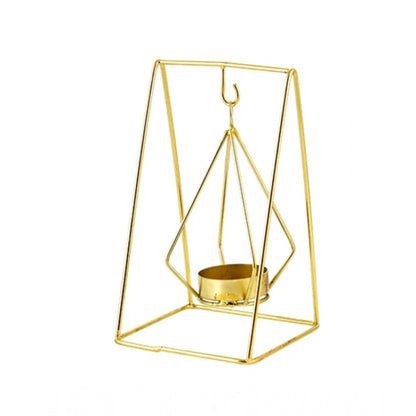 PKR Kart Metal Tea Light Candle Holder Stand (Gold)