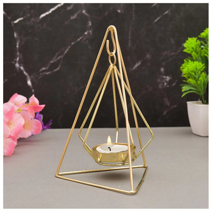 PKR Kart Metal Tea Light Candle Holder (Gold)