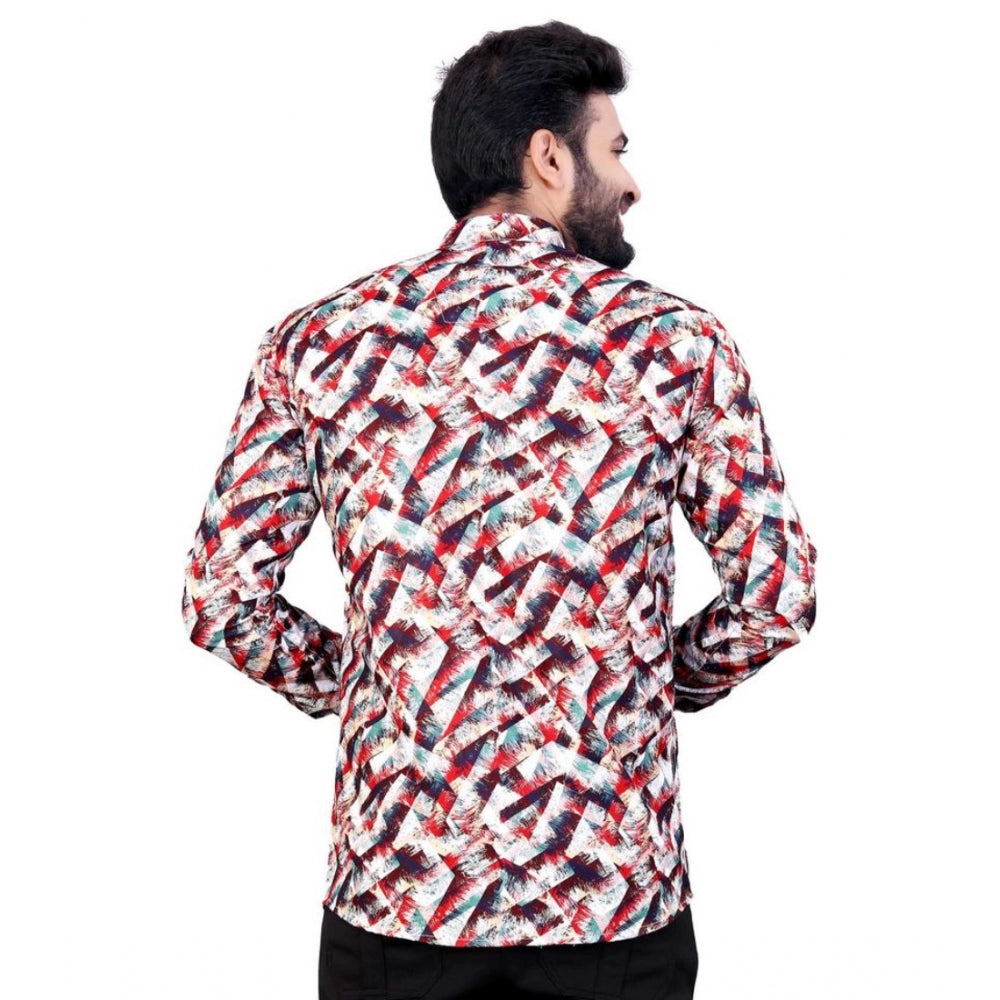 PKRKART Men's Cotton Blended Printed Full Sleeve Shortkurta (Multicolor)