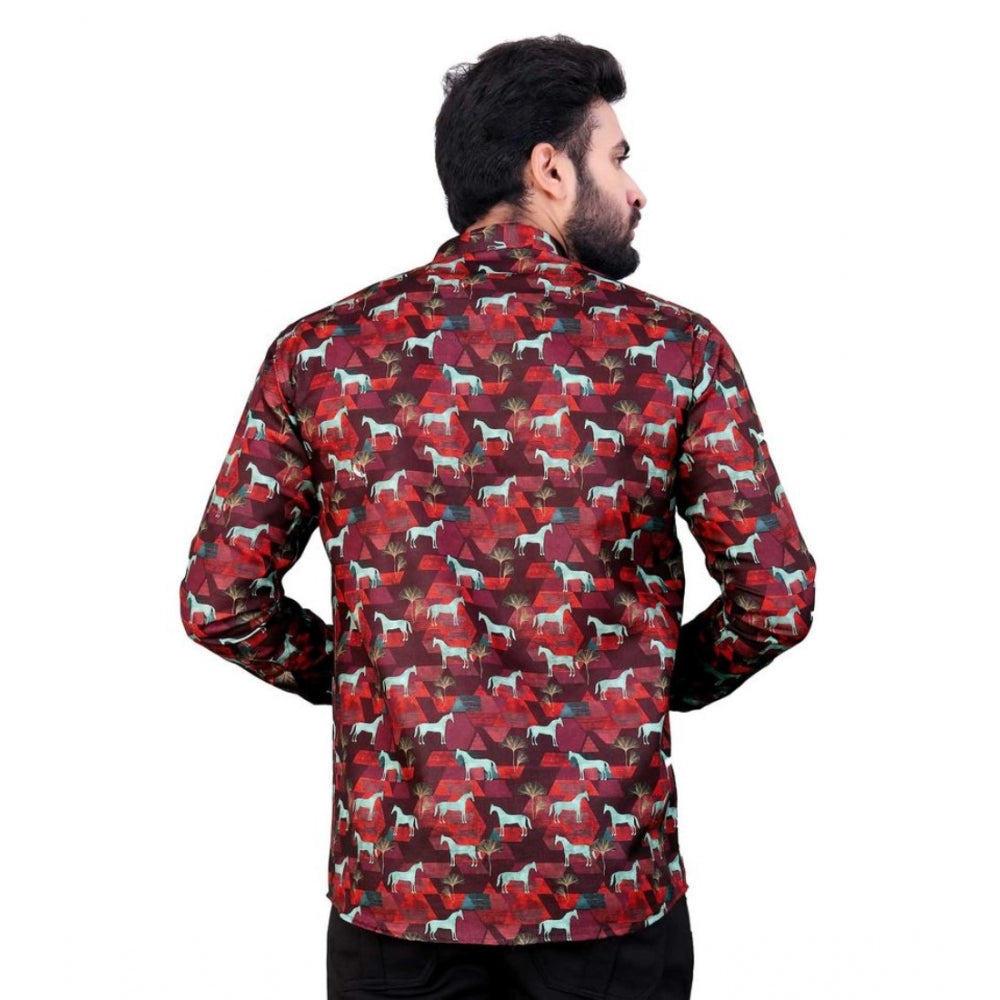 PKRKART Men's Cotton Blended Printed Full Sleeve Shortkurta (Multicolor)
