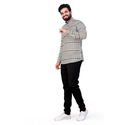 PKRKART Men's Cotton Blended Printed Full Sleeve Shortkurta (Multicolor)