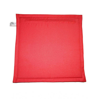 PKR Kart Pack Of_4 Polyester Solid Chairpads (Red, Size: 16x16 In)