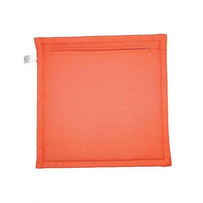PKR Kart Pack Of_4 Polyester Solid Chairpads (Orange, Size: 16x16 In)