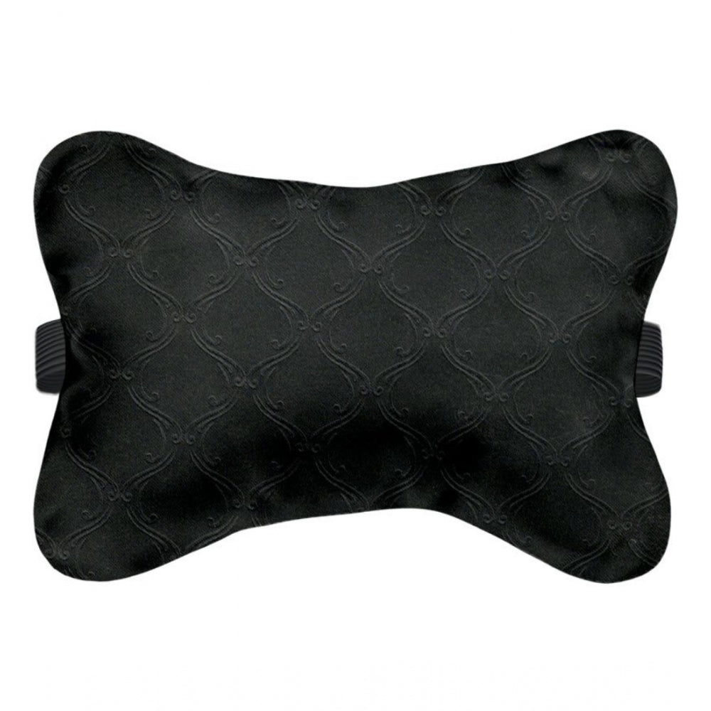 PKR Kart Pack Of_4 Polyester Printed Car Pillow Sets (Black, Size: 12x12 In)