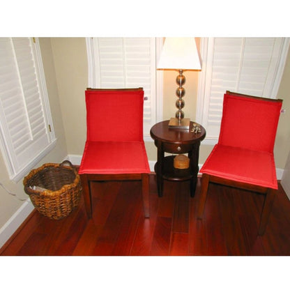 PKR Kart Pack Of_4 Polyester Solid Chairpads (Red, Size: 16x16 In)