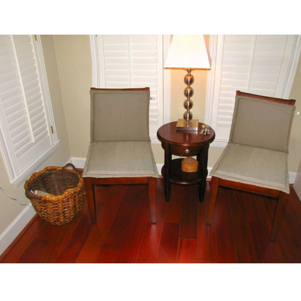 PKR Kart Pack Of_4 Cotton Blended Solid Chairpads (Grey, Size: 15x15 In)