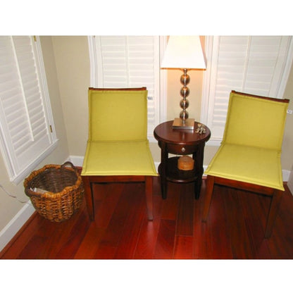 PKR Kart Pack Of_4 Polyester Solid Chairpads (Mustard, Size: 16x16 In)