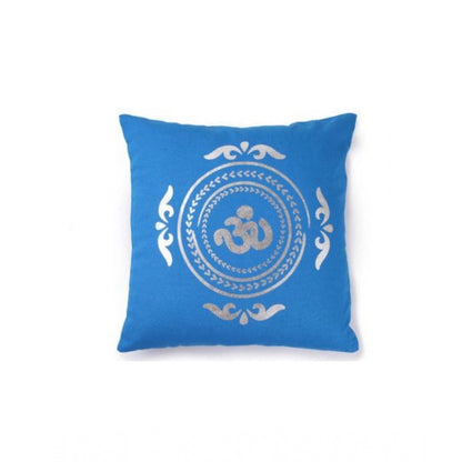 PKR Kart Pack Of_2 Cotton Printed Cushion Cover Sets (Blue, Size: 16x16 In)