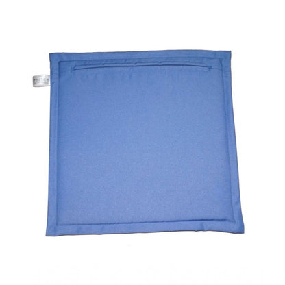 PKR Kart Pack Of_4 Polyester Solid Chairpads (Blue, Size: 16x16 In)