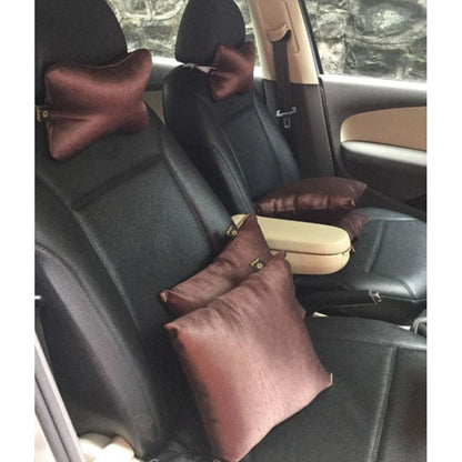 PKR Kart Pack Of_6 Polyester Solid Car Pillow Sets (Grey, Size: 12x12 In)