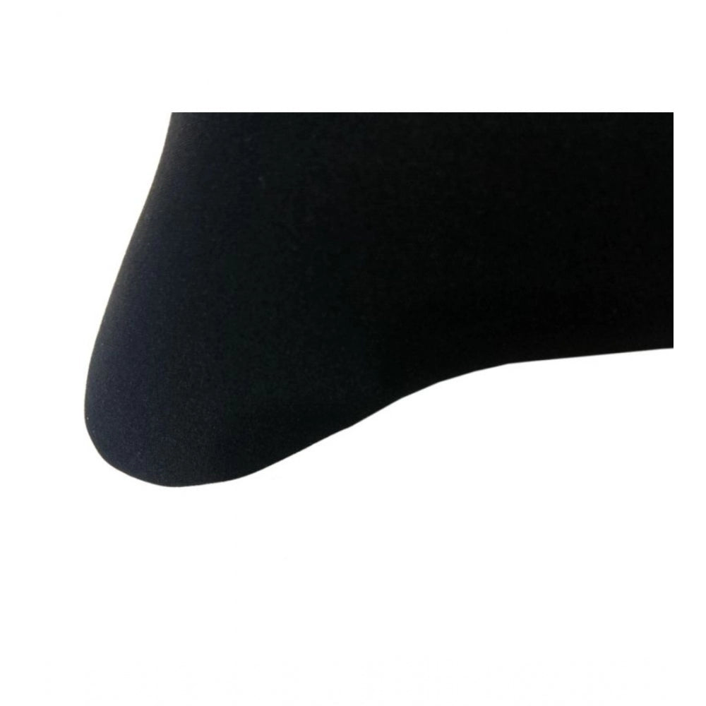 PKR Kart Pack Of_2 Polyester Solid Bone Neck Pillow (Black, Size: 7x11 In)