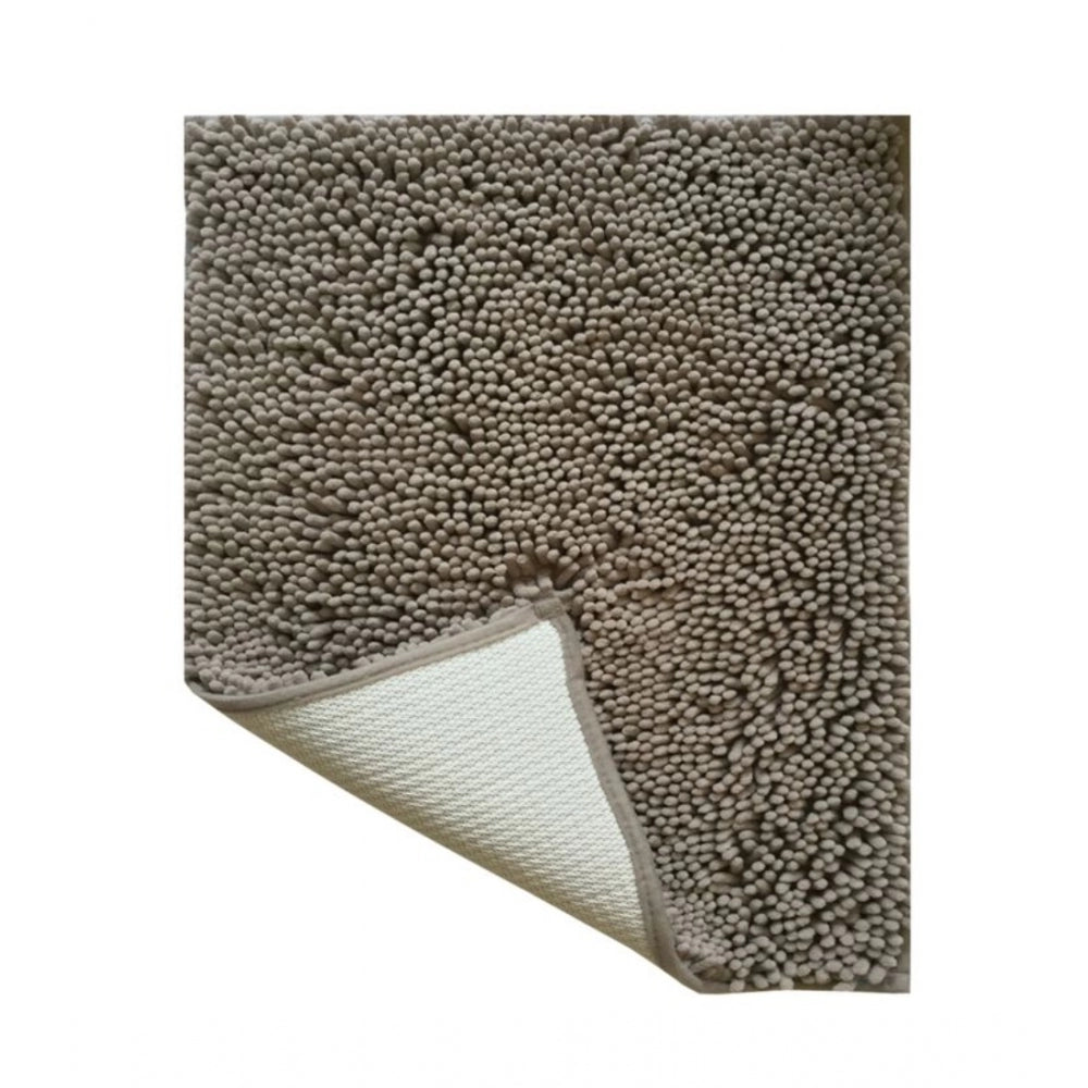 PKR Kart Polyester Knitted Bathmats Sets (Beige, Size: 16x24 In)
