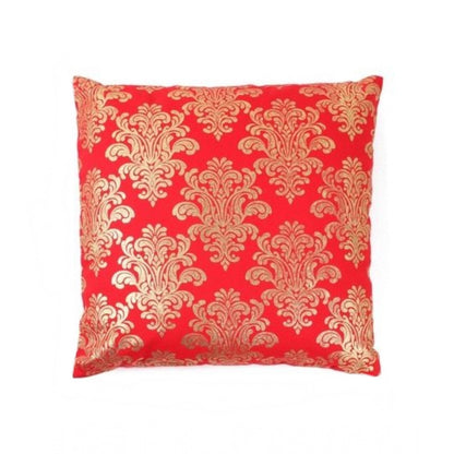 PKR Kart Pack Of_2 Cotton Printed Cushion Cover Sets (Orange, Size: 16x16 In)