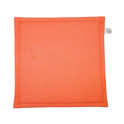 PKR Kart Pack Of_4 Polyester Solid Chairpads (Orange, Size: 16x16 In)