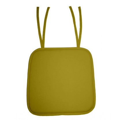 PKR Kart Pack Of_4 Cotton Blended Solid Chairpads (Palm, Size: 15x15 In)