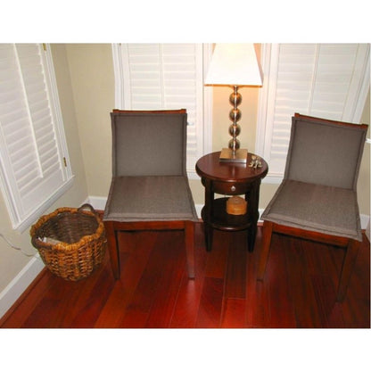 PKR Kart Pack Of_4 Polyester Solid Chairpads (Dark Beige, Size: 16x16 In)