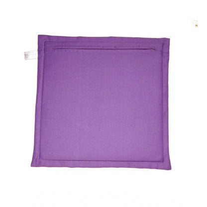 PKR Kart Pack Of_4 Polyester Solid Chairpads (Purple, Size: 16x16 In)