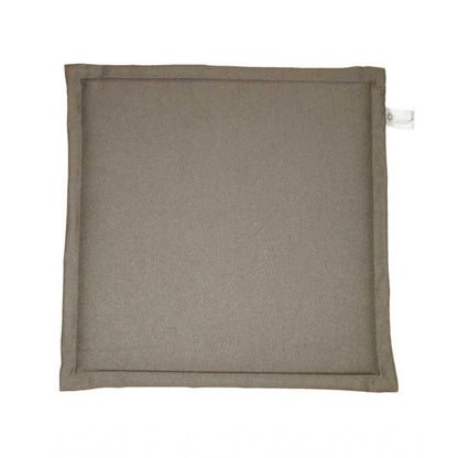 PKR Kart Pack Of_4 Polyester Solid Chairpads (Dark Beige, Size: 16x16 In)