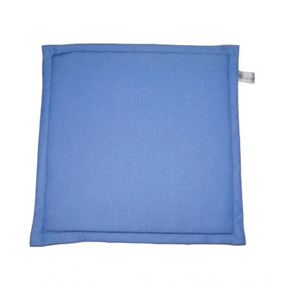 PKR Kart Pack Of_4 Polyester Solid Chairpads (Blue, Size: 16x16 In)