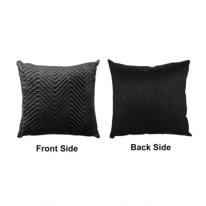 PKR Kart Pack Of_4 Polyester zig zag Car Pillow Sets (Black, Size: 12x12 In)