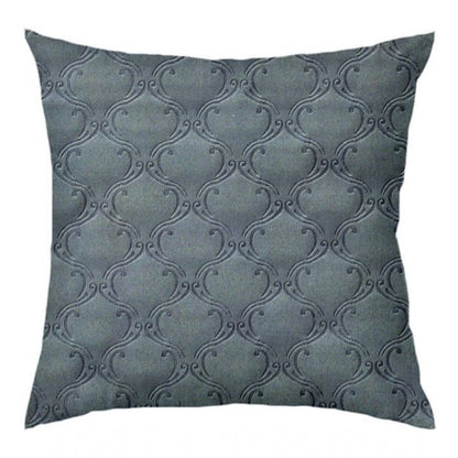 PKR Kart Pack Of_4 Velvet Printed Car Pillow Sets (Grey, Size: 12x12 In)