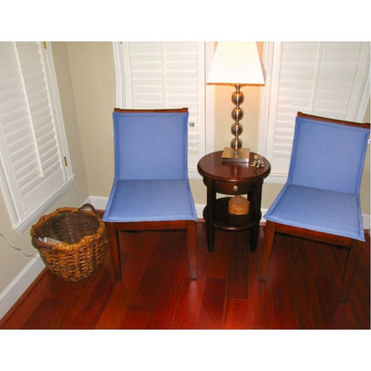 PKR Kart Pack Of_4 Polyester Solid Chairpads (Blue, Size: 16x16 In)