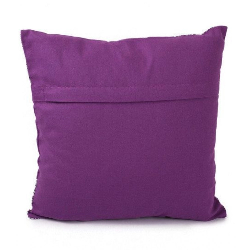 PKR Kart Pack Of_2 Cotton Printed Cushion Cover Sets (Purple, Size: 16x16 In)
