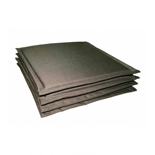 PKR Kart Pack Of_4 Polyester Solid Chairpads (Dark Beige, Size: 16x16 In)