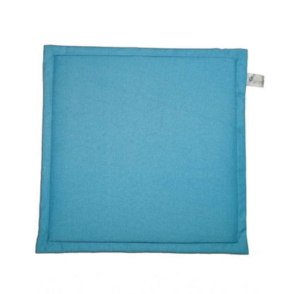 PKR Kart Pack Of_4 Polyester Solid Chairpads (Light Blue, Size: 16x16 In)