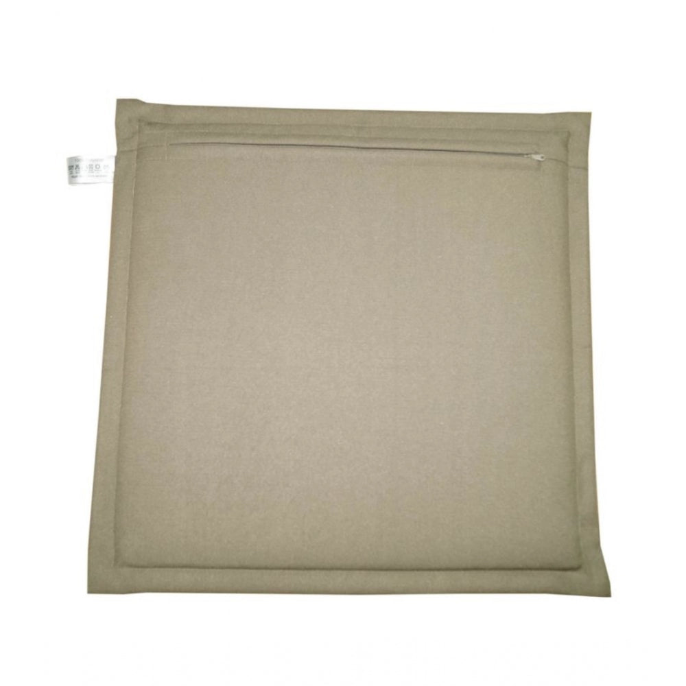 PKR Kart Pack Of_4 Cotton Blended Solid Chairpads (Grey, Size: 15x15 In)