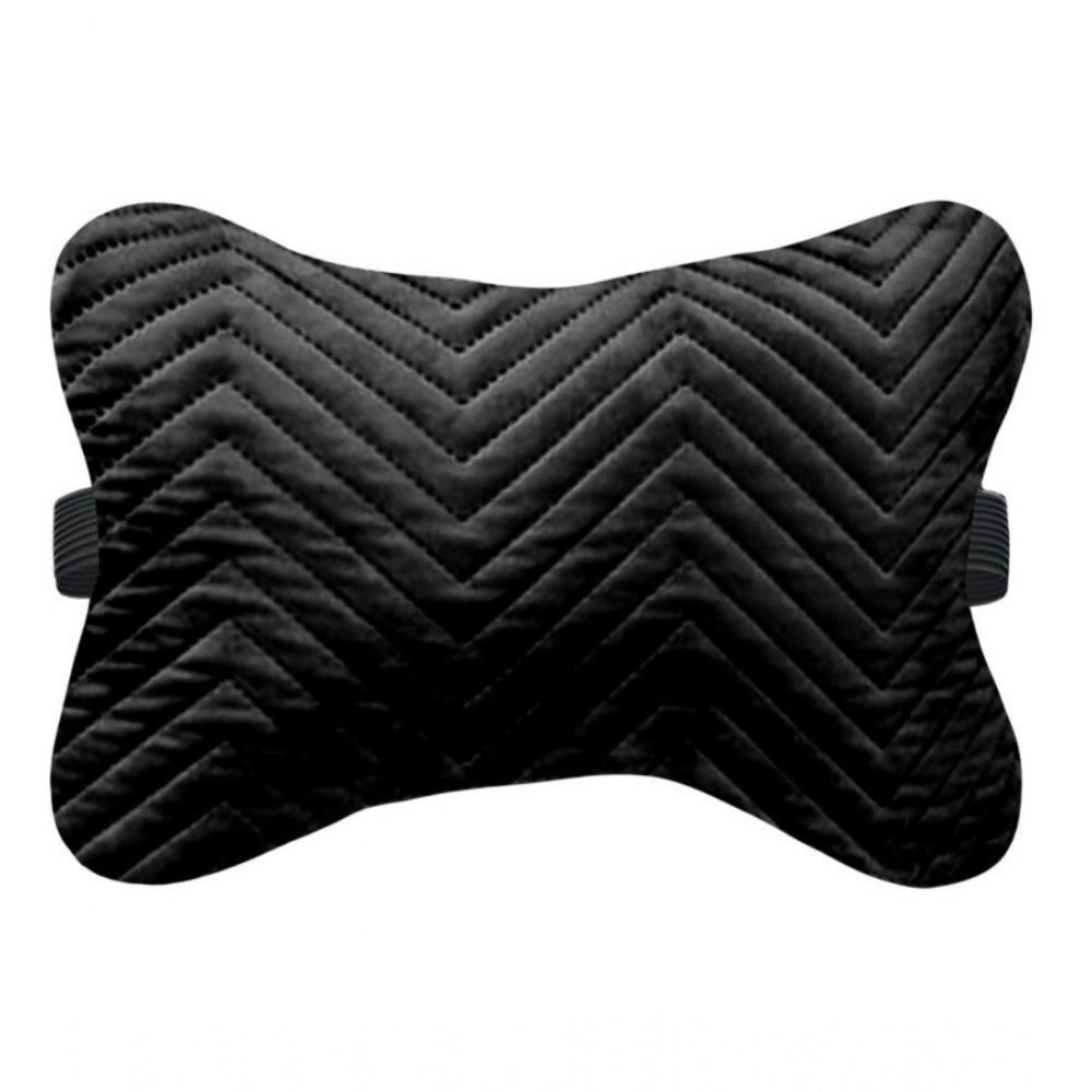 PKR Kart Pack Of_4 Polyester zig zag Car Pillow Sets (Black, Size: 12x12 In)