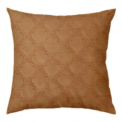 PKR Kart Pack Of_4 Polyester Printed Car Pillow Sets (Brown, Size: 12x12 In)