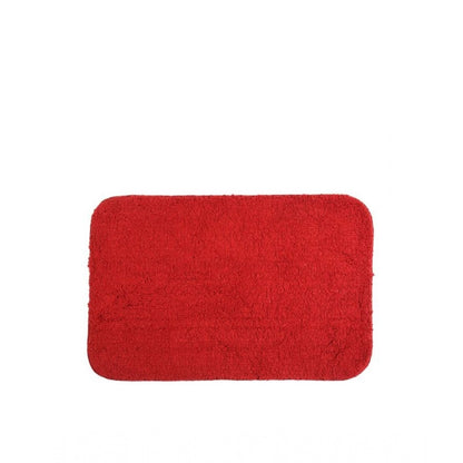 PKR Kart Polyester Solid Bathmats Sets (Red, Size: 20x30 In)