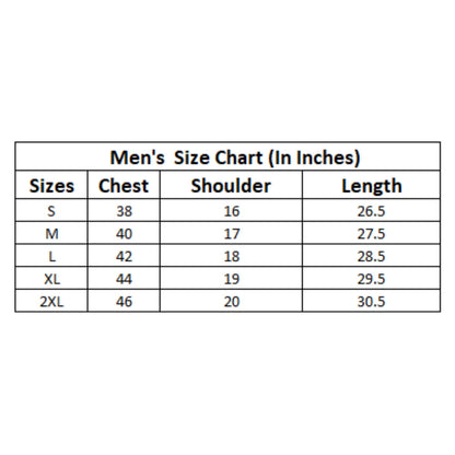 PKRKART Men's Casual Cotton Printed Round Neck Half Sleeve T-Shirt (White)