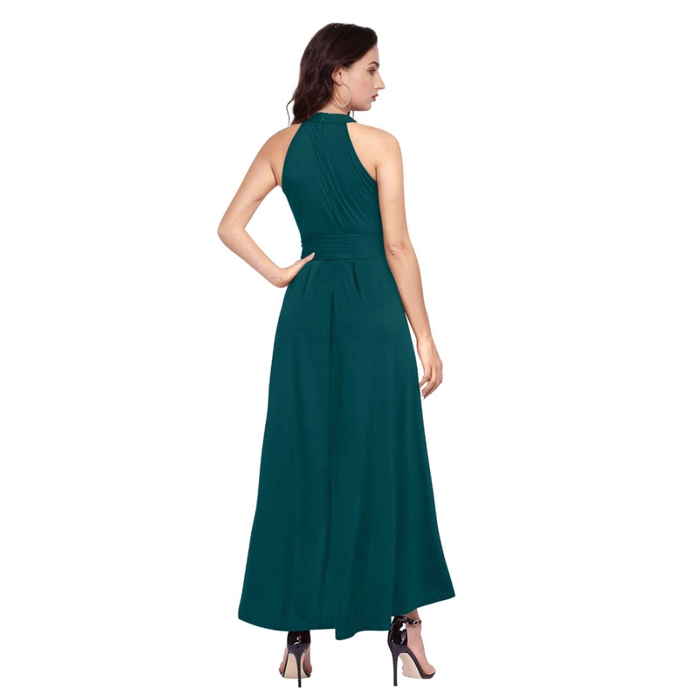 PKRKART Women's Polyster Solid Halter Neck Sleeveless Dress (Morpichh)