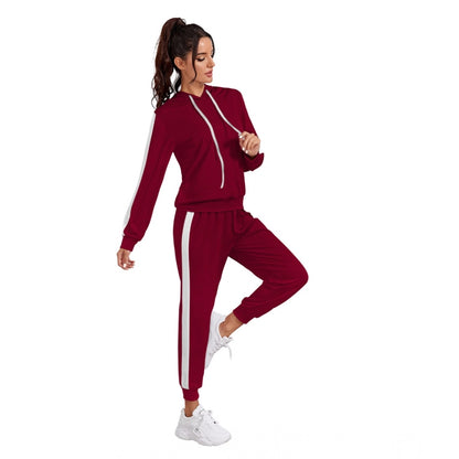 PKRKART Women's Knitting stretchable Solid Hooded Neck Full Sleeve Track Suit (Maroon)
